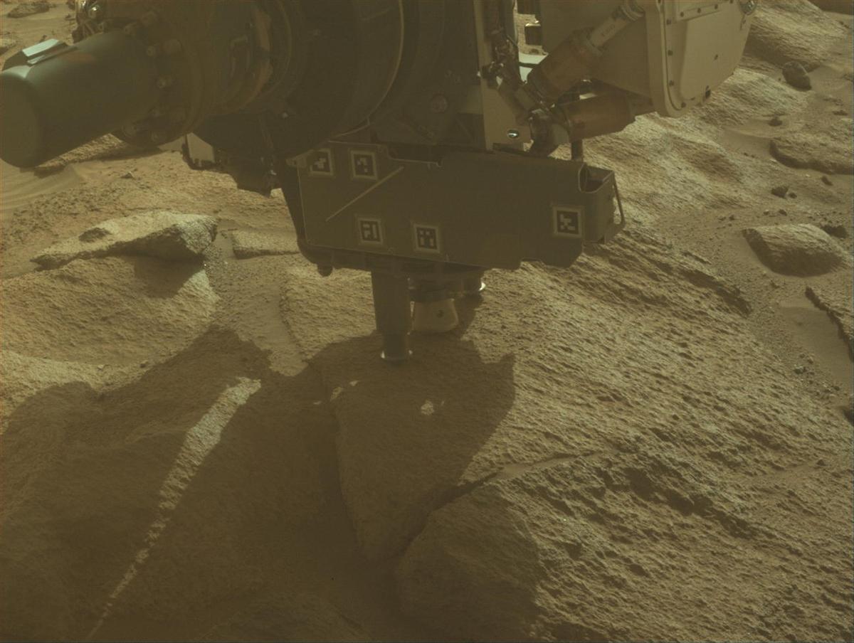 This image was taken by FRONT_HAZCAM_LEFT_A onboard NASA's Mars rover Perseverance on Sol 1257
