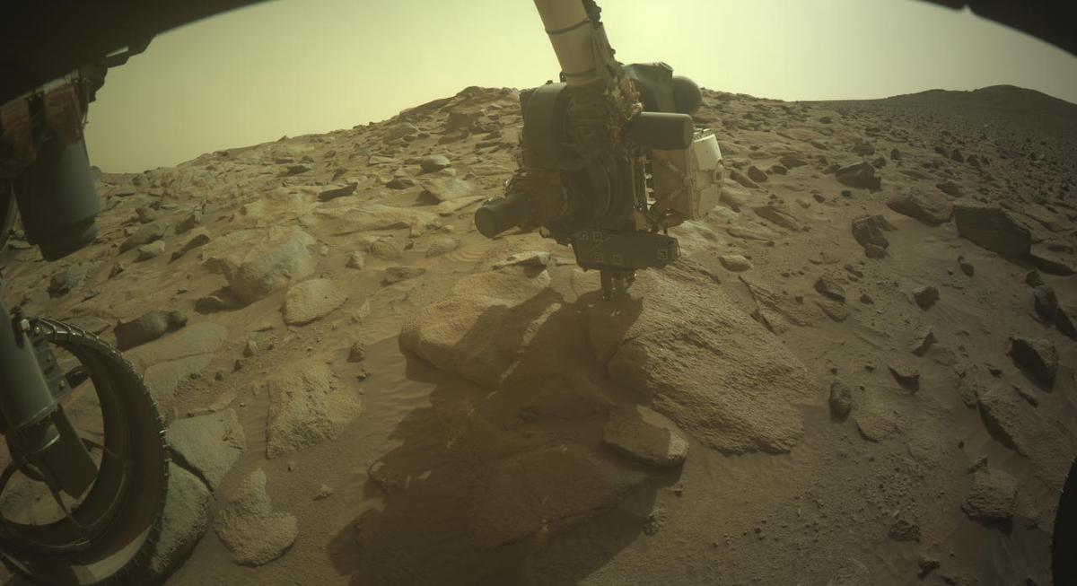 This image was taken by FRONT_HAZCAM_LEFT_A onboard NASA's Mars rover Perseverance on Sol 1257