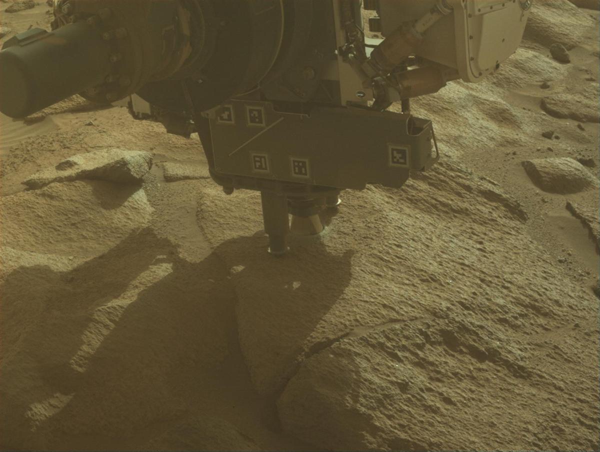 This image was taken by FRONT_HAZCAM_LEFT_A onboard NASA's Mars rover Perseverance on Sol 1257