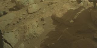 View image taken on Mars, Mars Perseverance Sol 1257: Front Left Hazard Avoidance Camera (Hazcam)