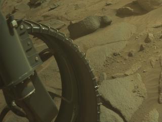 View image taken on Mars, Mars Perseverance Sol 1257: Front Left Hazard Avoidance Camera (Hazcam)