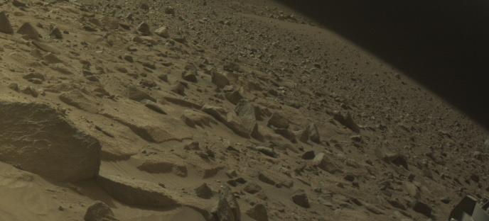 This image was taken by FRONT_HAZCAM_RIGHT_A onboard NASA's Mars rover Perseverance on Sol 1257