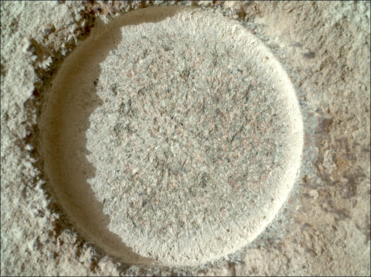 This image was taken by SHERLOC_WATSON onboard NASA's Mars rover Perseverance on Sol 1257