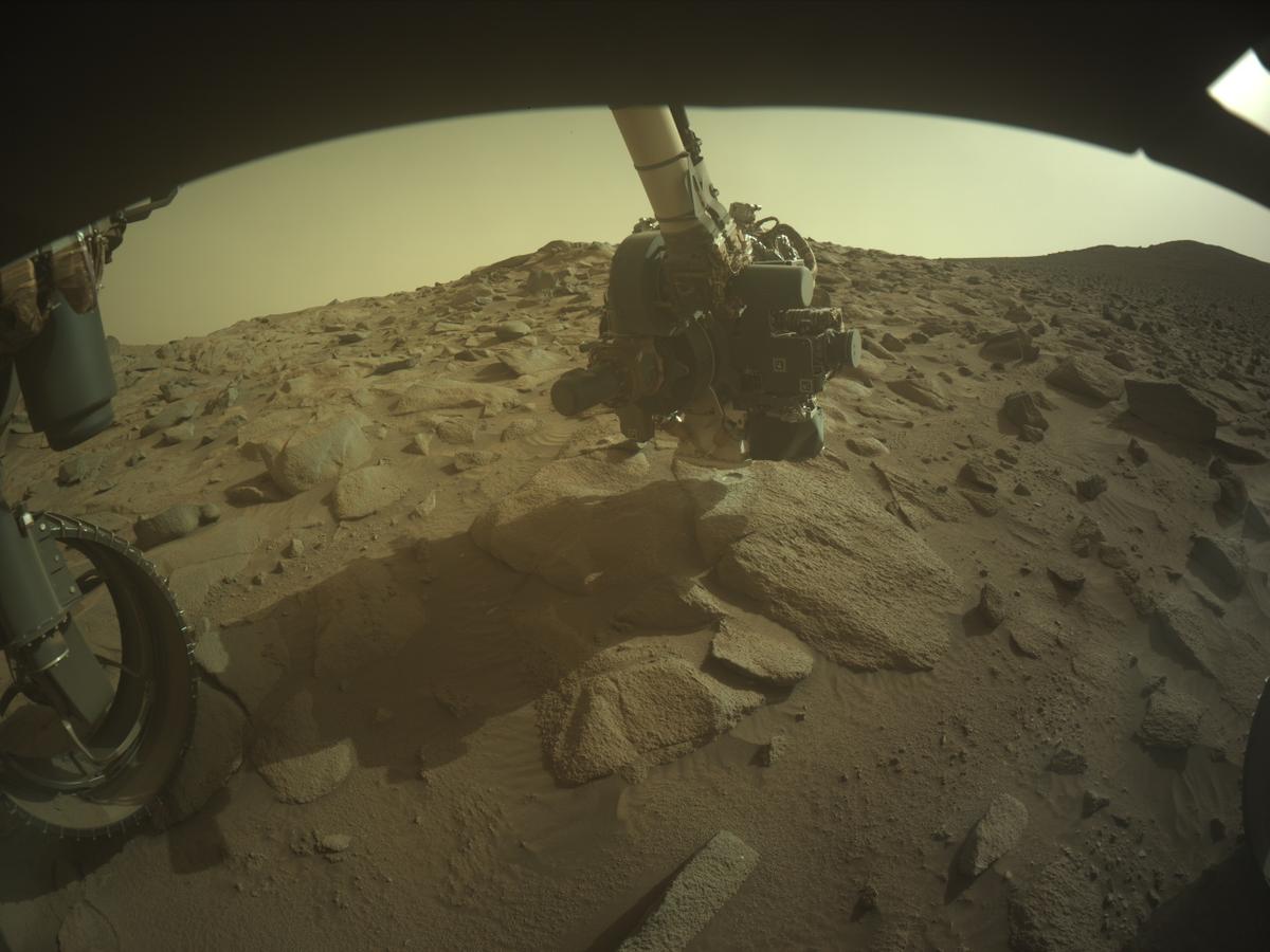 This image was taken by FRONT_HAZCAM_LEFT_A onboard NASA's Mars rover Perseverance on Sol 1261