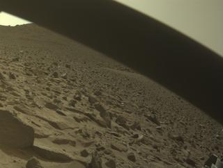 View image taken on Mars, Mars Perseverance Sol 1261: Front Right Hazard Avoidance Camera (Hazcam)