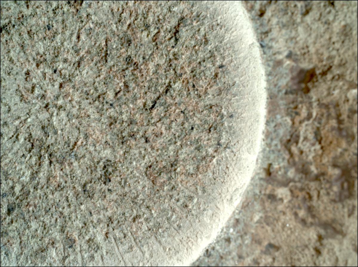 This image was taken by SHERLOC_WATSON onboard NASA's Mars rover Perseverance on Sol 1261