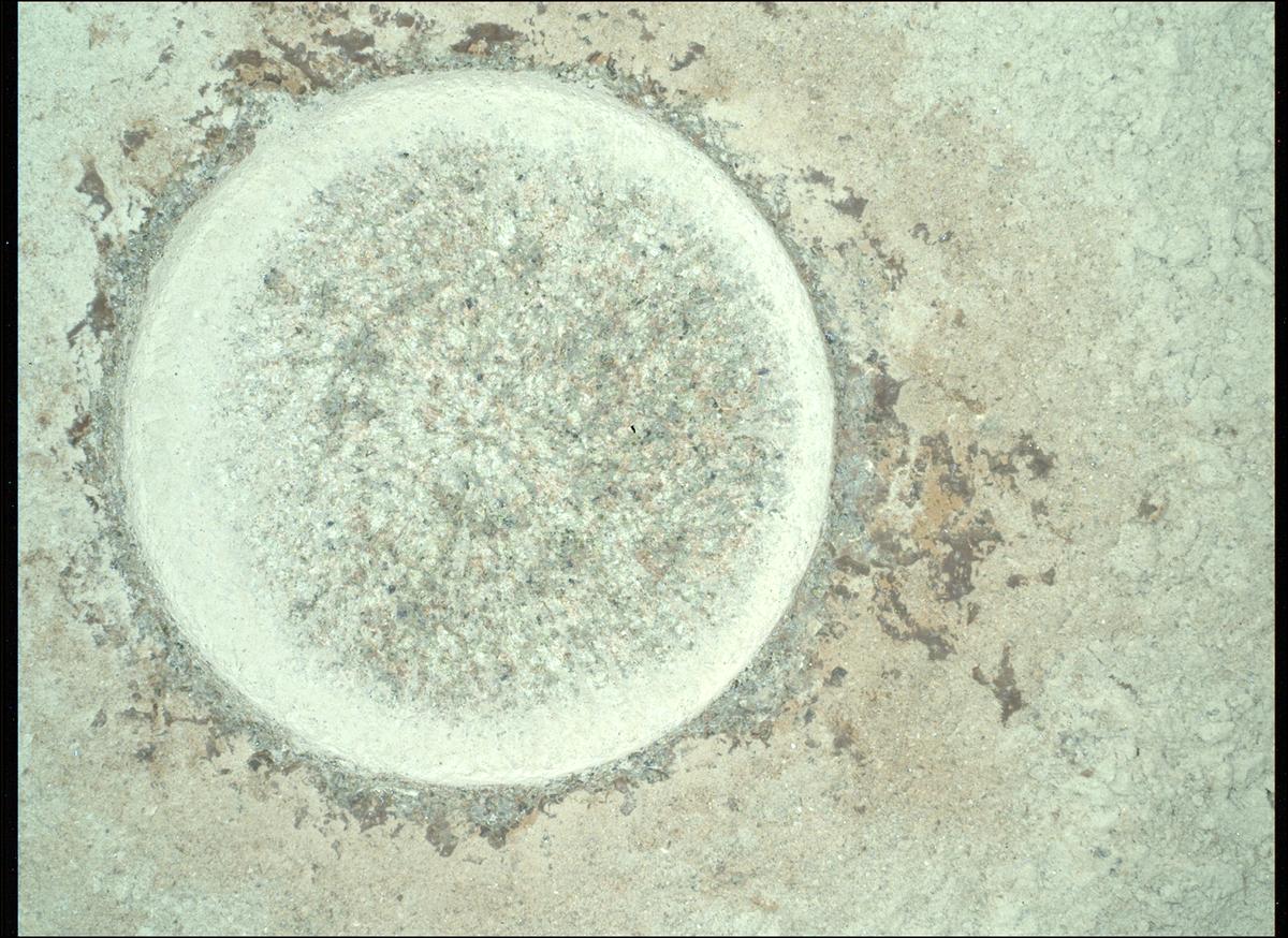 This image was taken by SHERLOC_WATSON onboard NASA's Mars rover Perseverance on Sol 1262