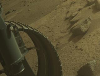 View image taken on Mars, Mars Perseverance Sol 1277: Front Left Hazard Avoidance Camera (Hazcam)