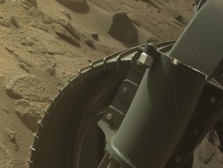 View image taken on Mars, Mars Perseverance Sol 1277: Front Right Hazard Avoidance Camera (Hazcam)