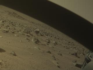 View image taken on Mars, Mars Perseverance Sol 1281: Front Right Hazard Avoidance Camera (Hazcam)