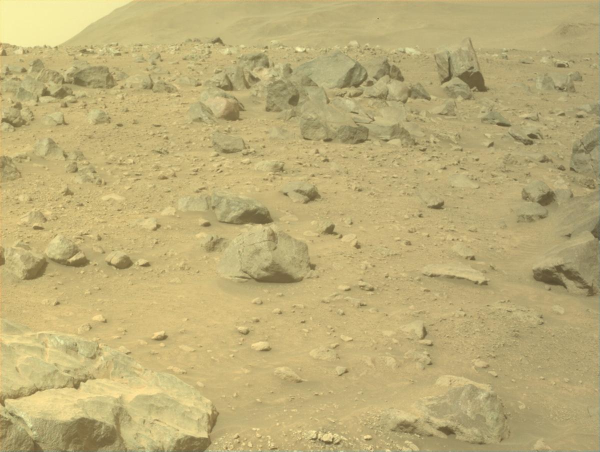 This image was taken by FRONT_HAZCAM_LEFT_A onboard NASA's Mars rover Perseverance on Sol 1301