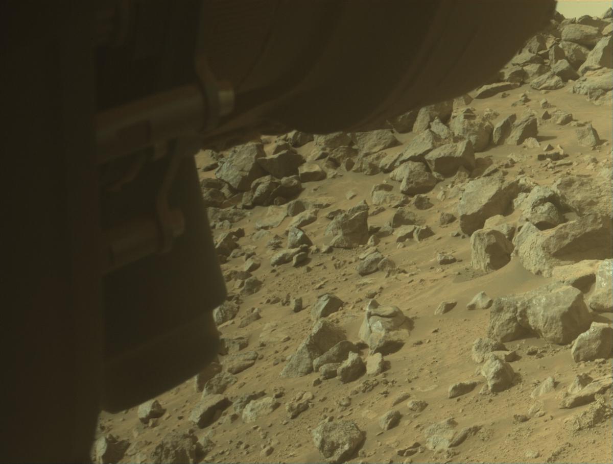 This image was taken by FRONT_HAZCAM_LEFT_A onboard NASA's Mars rover Perseverance on Sol 1301