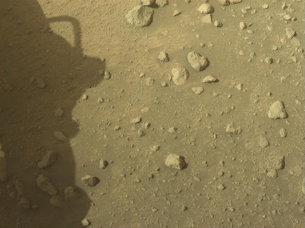 This image was taken by FRONT_HAZCAM_LEFT_A onboard NASA's Mars rover Perseverance on Sol 1302