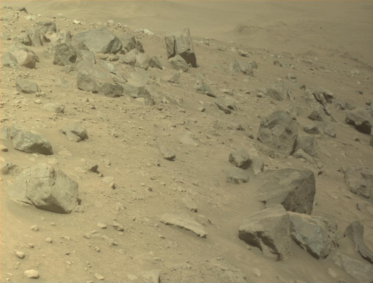 This image was taken by FRONT_HAZCAM_LEFT_A onboard NASA's Mars rover Perseverance on Sol 1302