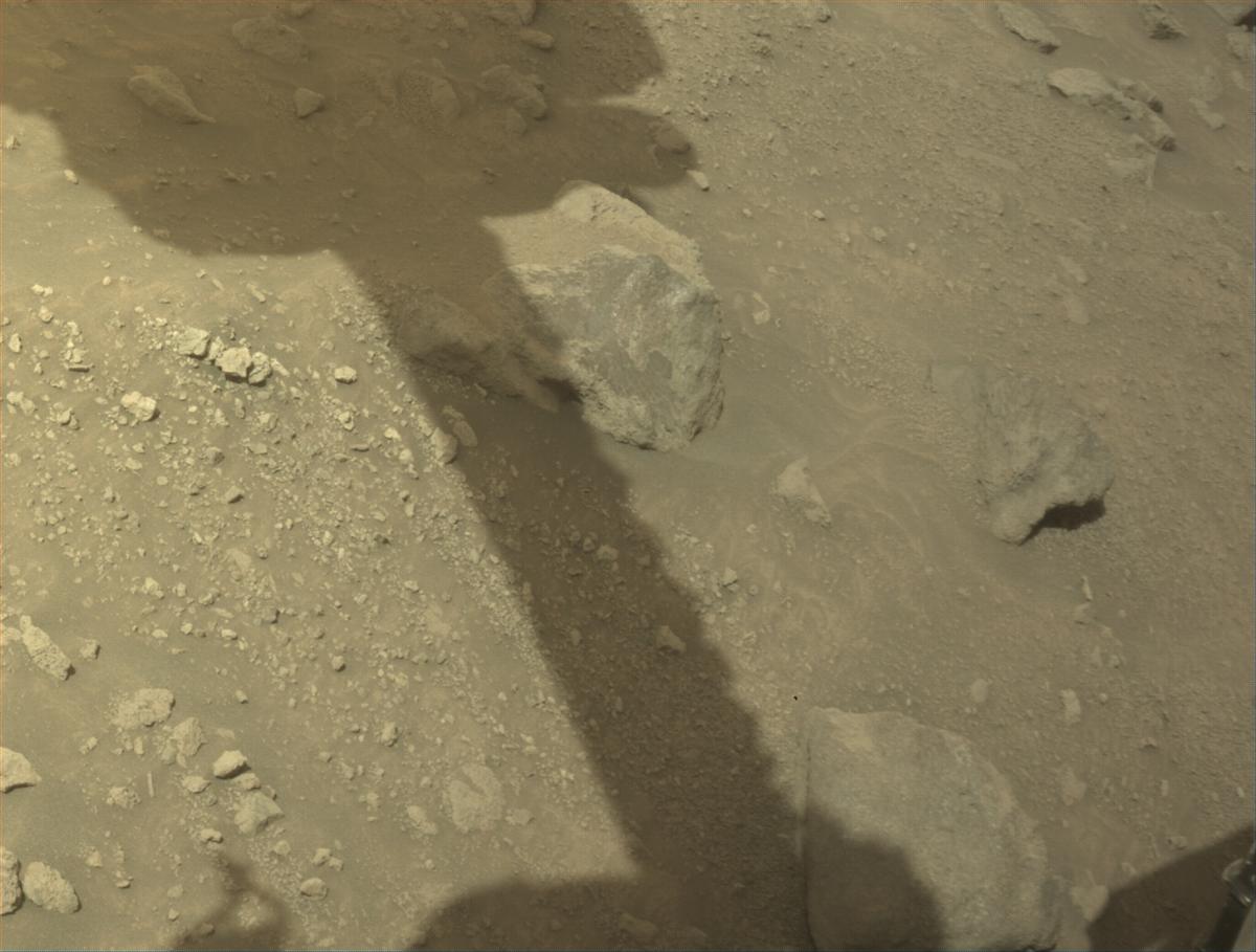This image was taken by FRONT_HAZCAM_LEFT_A onboard NASA's Mars rover Perseverance on Sol 1303