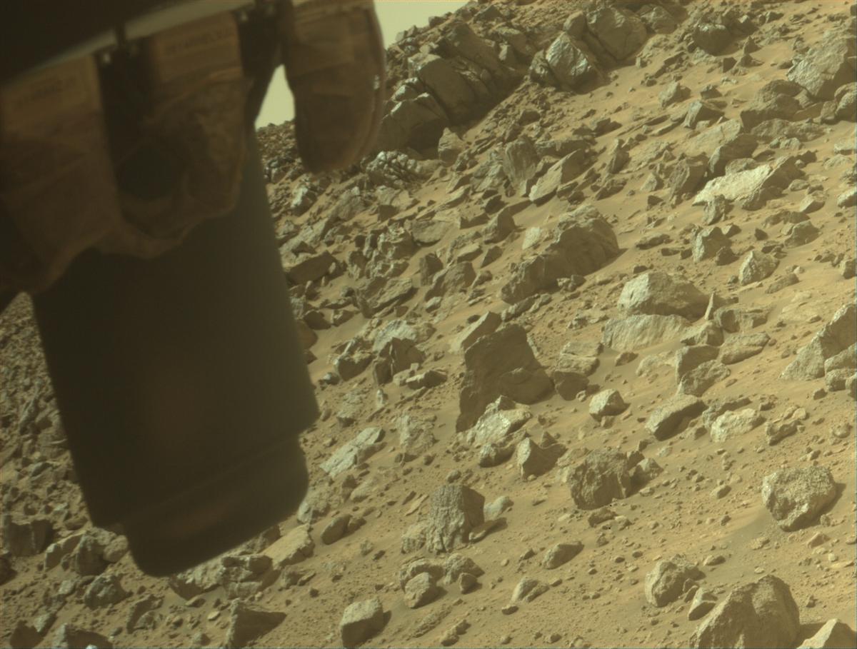 This image was taken by FRONT_HAZCAM_LEFT_A onboard NASA's Mars rover Perseverance on Sol 1303