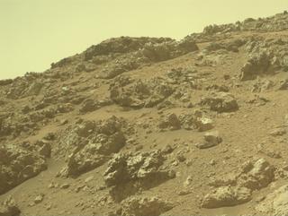 View image taken on Mars, Mars Perseverance Sol 1308: Front Left Hazard Avoidance Camera (Hazcam)