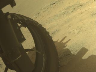 View image taken on Mars, Mars Perseverance Sol 1313: Front Left Hazard Avoidance Camera (Hazcam)