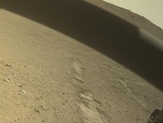 View image taken on Mars, Mars Perseverance Sol 1313: Front Right Hazard Avoidance Camera (Hazcam)