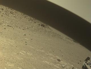 View image taken on Mars, Mars Perseverance Sol 1318: Front Right Hazard Avoidance Camera (Hazcam)