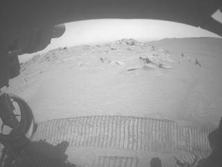 View image taken on Mars, Mars Perseverance Sol 1332: Front Left Hazard Avoidance Camera (Hazcam)