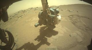 View image taken on Mars, Mars Perseverance Sol 1334: Front Left Hazard Avoidance Camera (Hazcam)