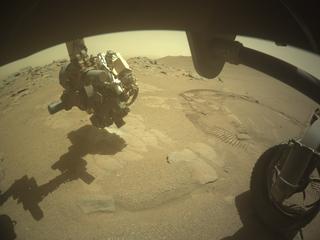 View image taken on Mars, Mars Perseverance Sol 1334: Front Right Hazard Avoidance Camera (Hazcam)