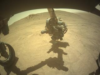 View image taken on Mars, Mars Perseverance Sol 1360: Front Left Hazard Avoidance Camera (Hazcam)