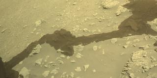 View image taken on Mars, Mars Perseverance Sol 1375: Front Left Hazard Avoidance Camera (Hazcam)