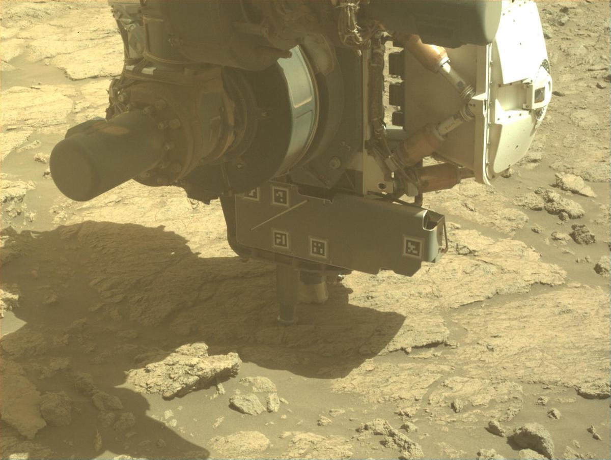 This image was taken by FRONT_HAZCAM_LEFT_A onboard NASA's Mars rover Perseverance on Sol 1375