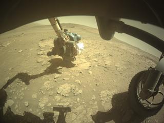 View image taken on Mars, Mars Perseverance Sol 1375: Front Right Hazard Avoidance Camera (Hazcam)