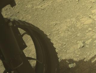 View image taken on Mars, Mars Perseverance Sol 1381: Front Left Hazard Avoidance Camera (Hazcam)