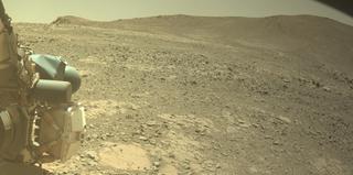 View image taken on Mars, Mars Perseverance Sol 1395: Front Left Hazard Avoidance Camera (Hazcam)