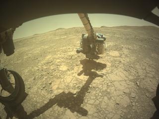 View image taken on Mars, Mars Perseverance Sol 1395: Front Left Hazard Avoidance Camera (Hazcam)