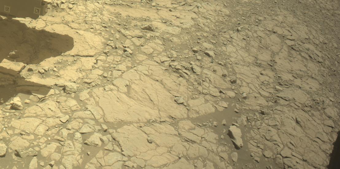 This image was taken by FRONT_HAZCAM_LEFT_A onboard NASA's Mars rover Perseverance on Sol 1395