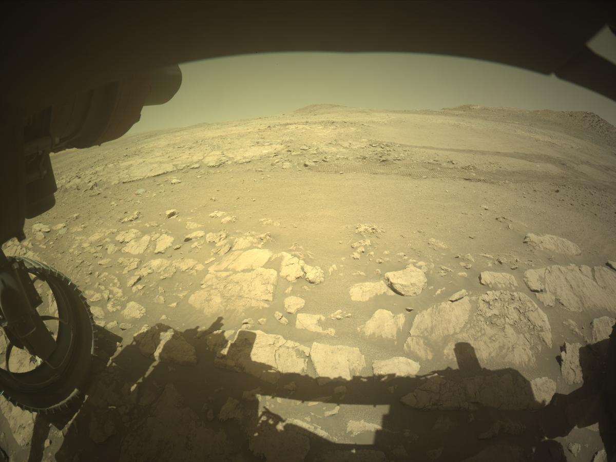 This image was taken by FRONT_HAZCAM_LEFT_A onboard NASA's Mars rover Perseverance on Sol 1397