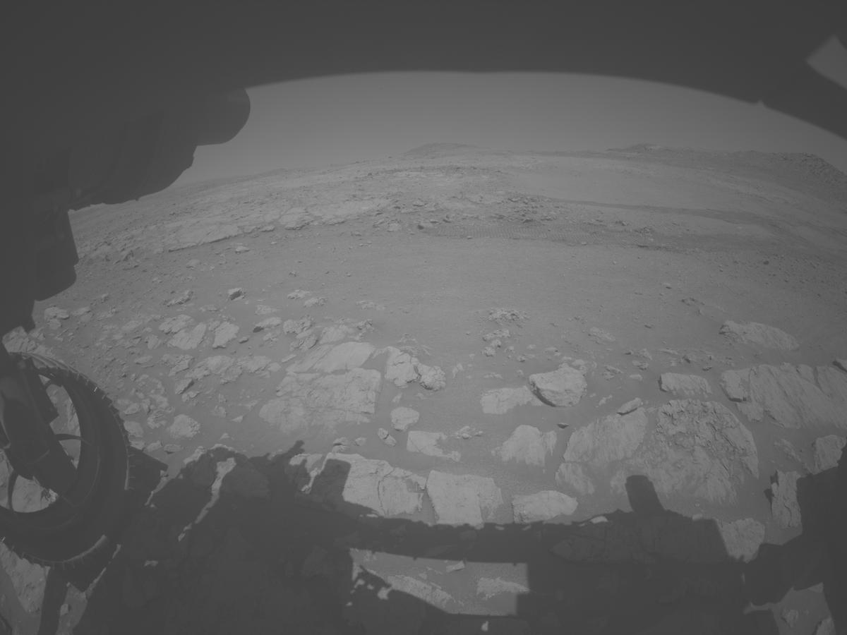 This image was taken by FRONT_HAZCAM_LEFT_A onboard NASA's Mars rover Perseverance on Sol 1397