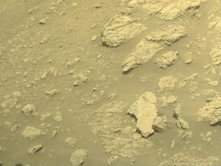 View image taken on Mars, Mars Perseverance Sol 1400: Front Left Hazard Avoidance Camera (Hazcam)