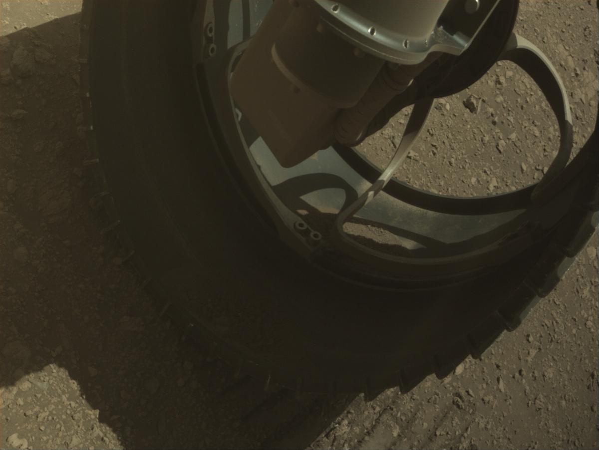 This image was taken by FRONT_HAZCAM_RIGHT_A onboard NASA's Mars rover Perseverance on Sol 1400