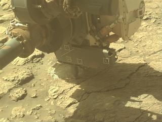 View image taken on Mars, Mars Perseverance Sol 1401: Front Left Hazard Avoidance Camera (Hazcam)