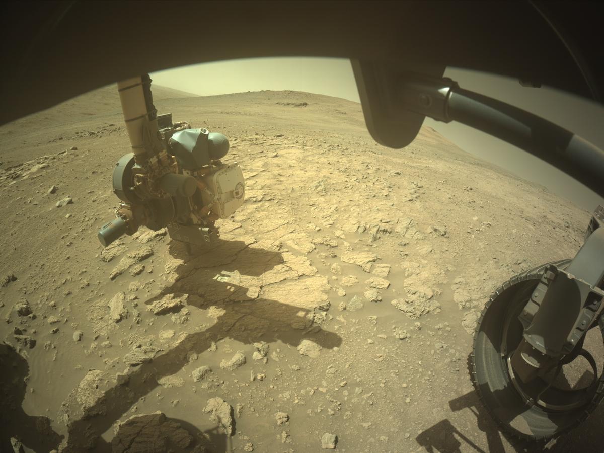 This image was taken by FRONT_HAZCAM_RIGHT_A onboard NASA's Mars rover Perseverance on Sol 1401