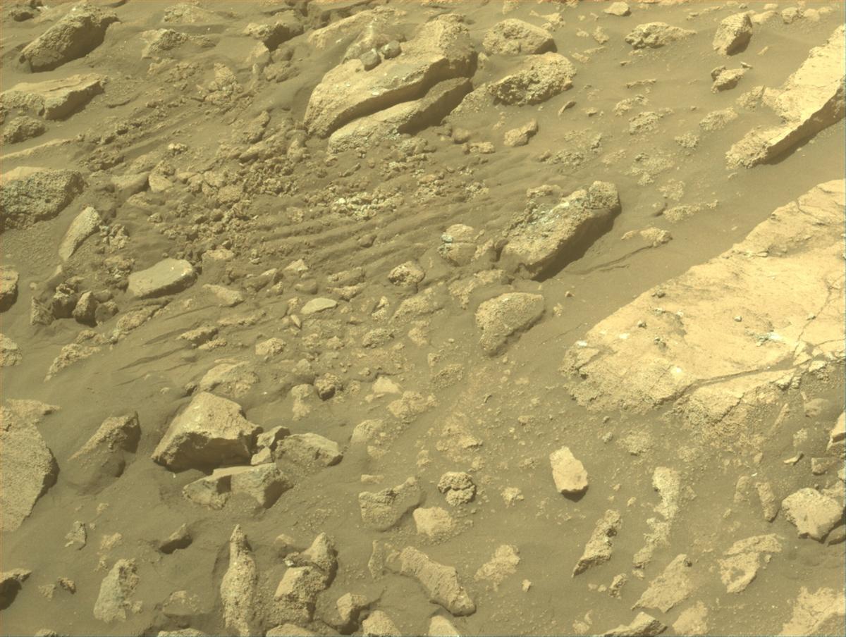 This image was taken by FRONT_HAZCAM_LEFT_A onboard NASA's Mars rover Perseverance on Sol 1403