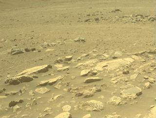 View image taken on Mars, Mars Perseverance Sol 1403: Front Right Hazard Avoidance Camera (Hazcam)