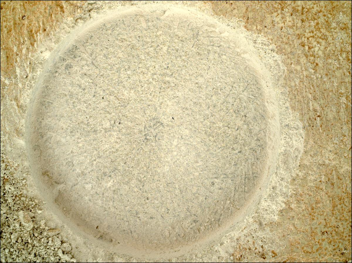 This image was taken by SHERLOC_WATSON onboard NASA's Mars rover Perseverance on Sol 1404