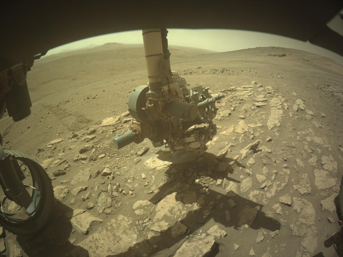 This image was taken by FRONT_HAZCAM_LEFT_A onboard NASA's Mars rover Perseverance on Sol 1405