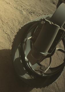 View image taken on Mars, Mars Perseverance Sol 1409: Front Right Hazard Avoidance Camera (Hazcam)