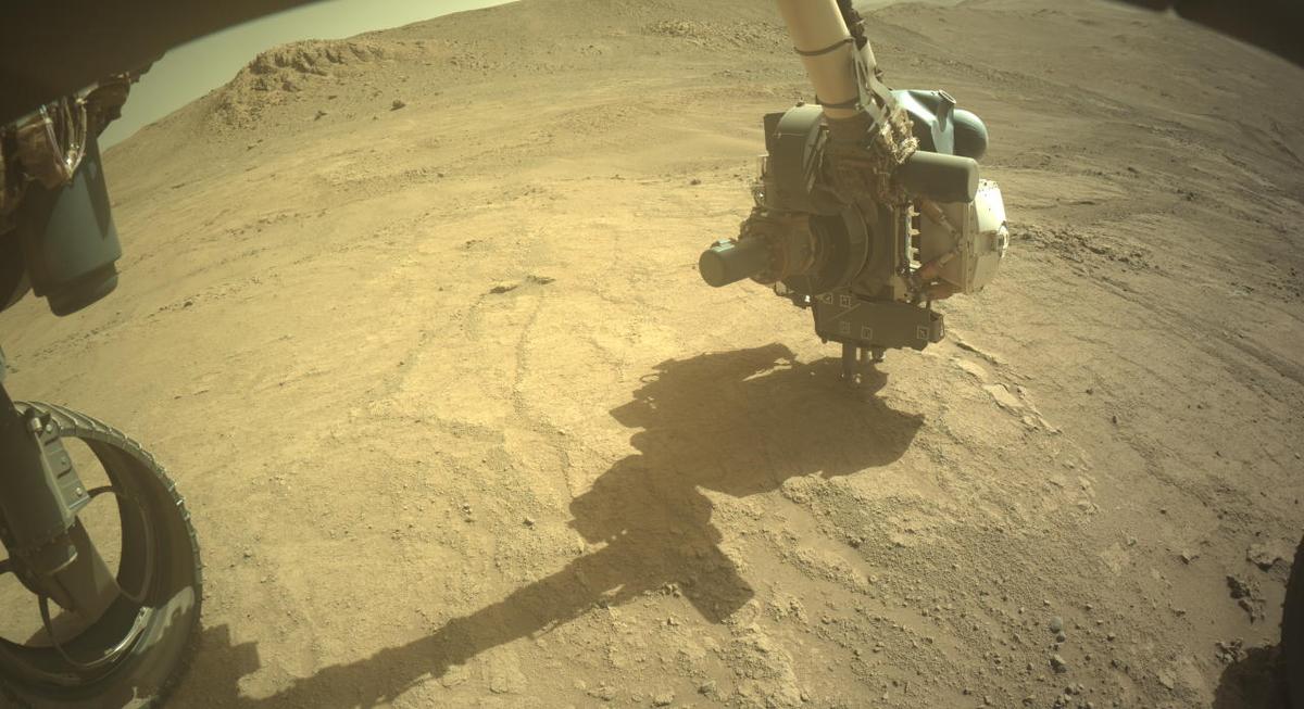 This image was taken by FRONT_HAZCAM_LEFT_A onboard NASA's Mars rover Perseverance on Sol 1413