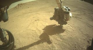 View image taken on Mars, Mars Perseverance Sol 1413: Front Left Hazard Avoidance Camera (Hazcam)