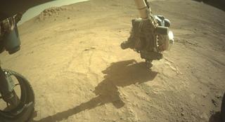 View image taken on Mars, Mars Perseverance Sol 1413: Front Left Hazard Avoidance Camera (Hazcam)