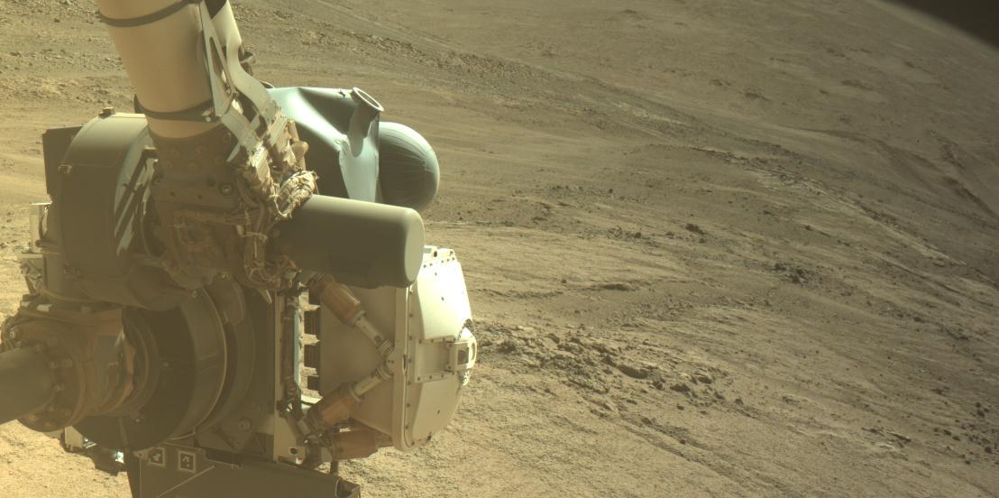 This image was taken by FRONT_HAZCAM_LEFT_A onboard NASA's Mars rover Perseverance on Sol 1413